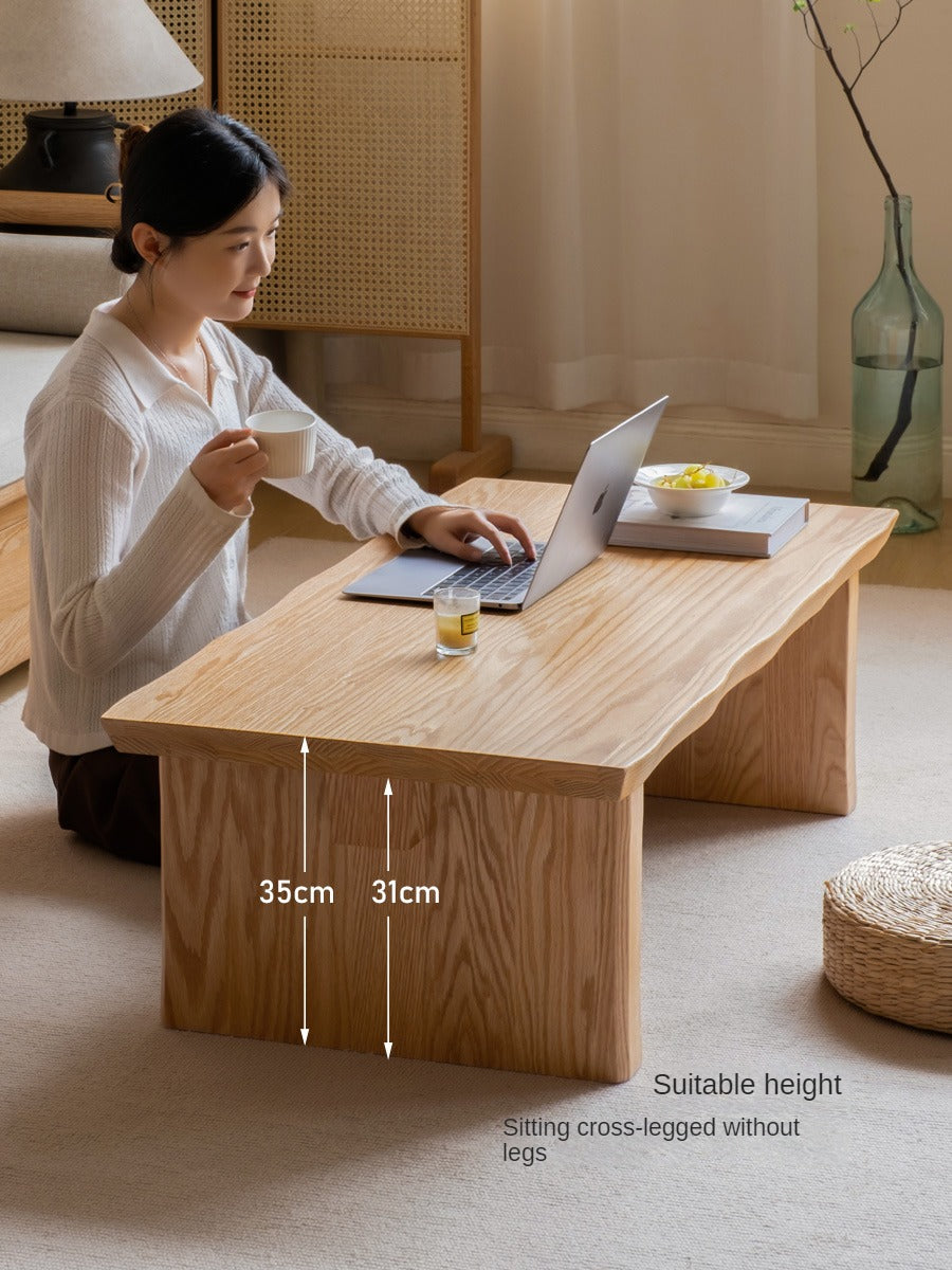 Ash, Birch, Oak Solid Wood Minimalist Square Japanese Style Tea Table