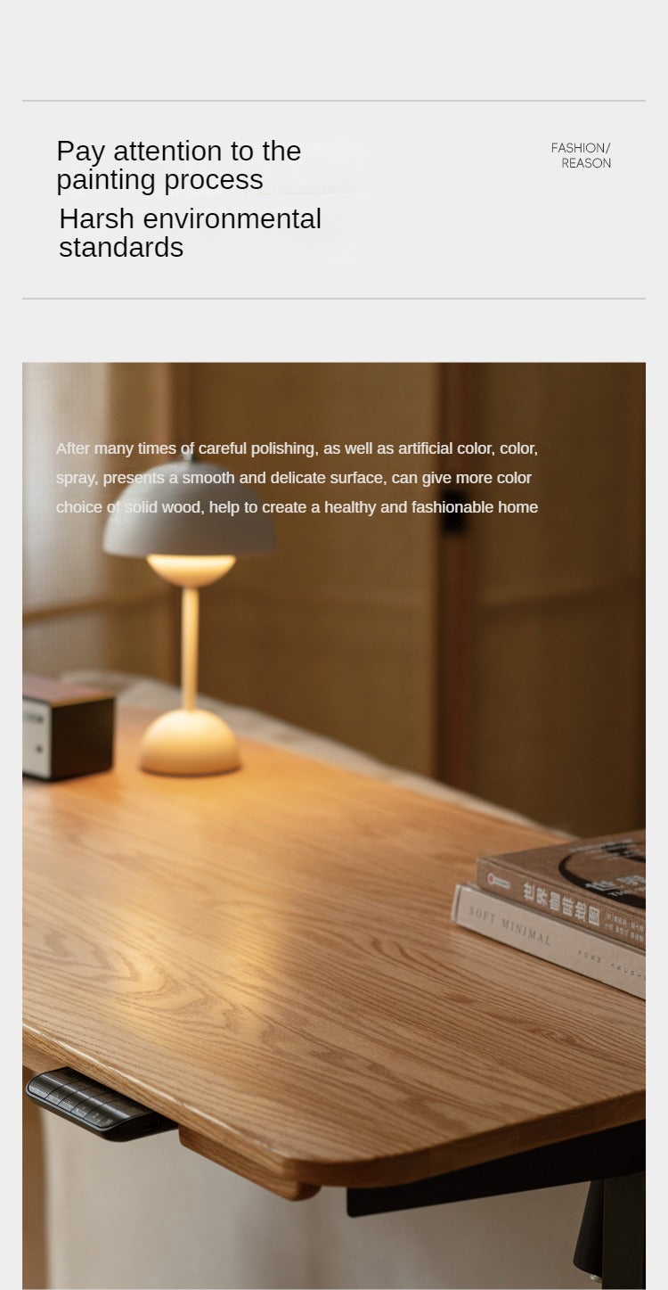 Oak, Ash Solid Wood Motor Electric Lift Table