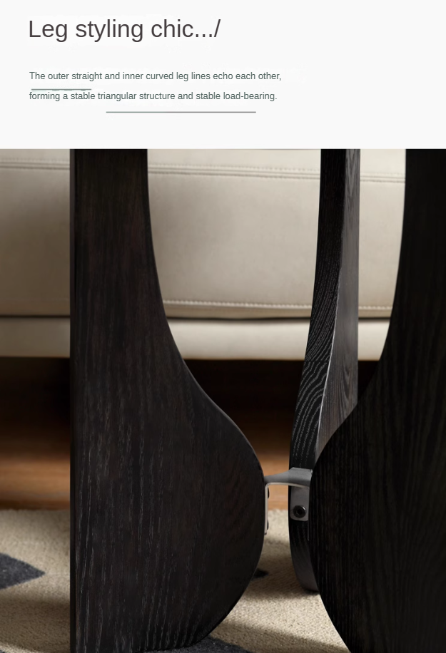 Oak Solid Wood Curved Leg Side Table