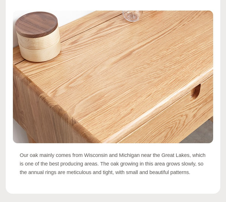 Oak Solid Wood Minimalist Ultra Narrow Coffee Table