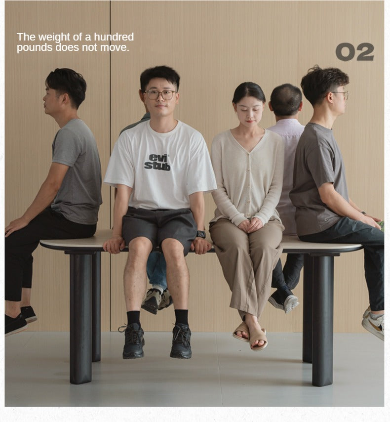 Solid Rubberwood travertine slate Dining Table