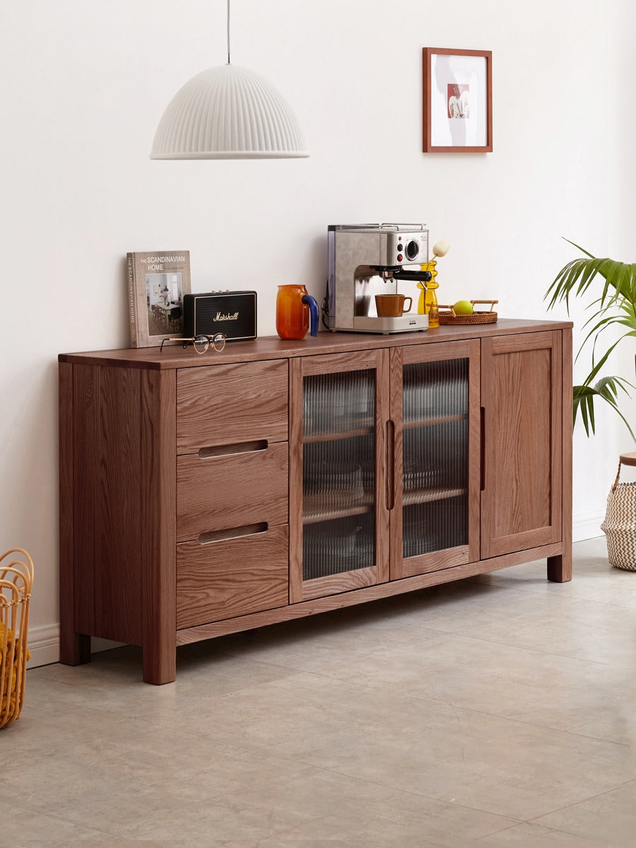 Oak Solid Wood Sideboard Storage Cabinet