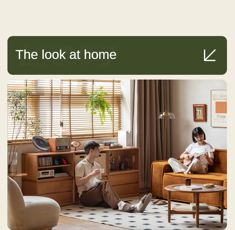 Cherry Solid Wood Free Combination Bookcase.