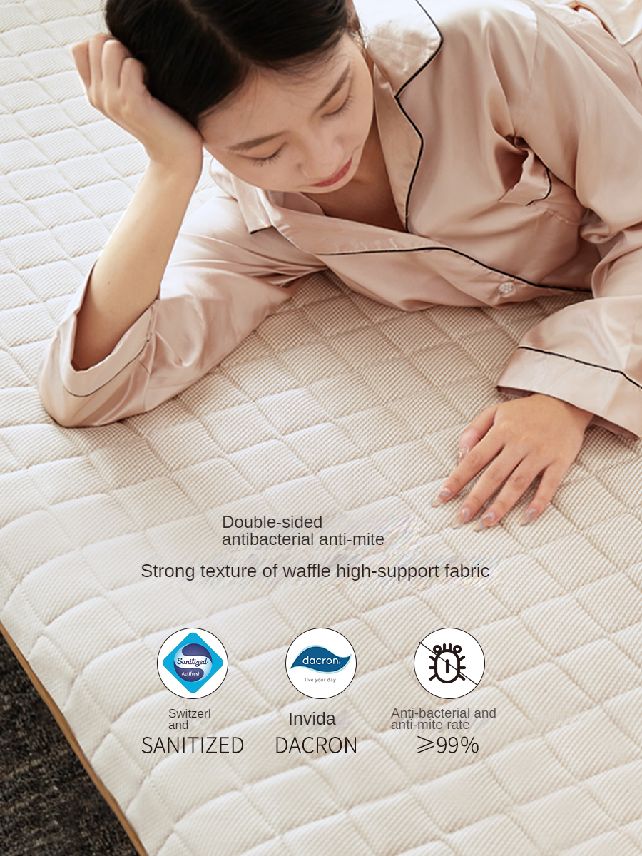 Natural jute Latex Mattress, No-Glue, Antibacterial, Anti-Mite, Hard Hemp Pad 12cm, 10cm, 8cm