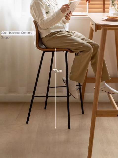 Saddle Leather Iron Bar Chair