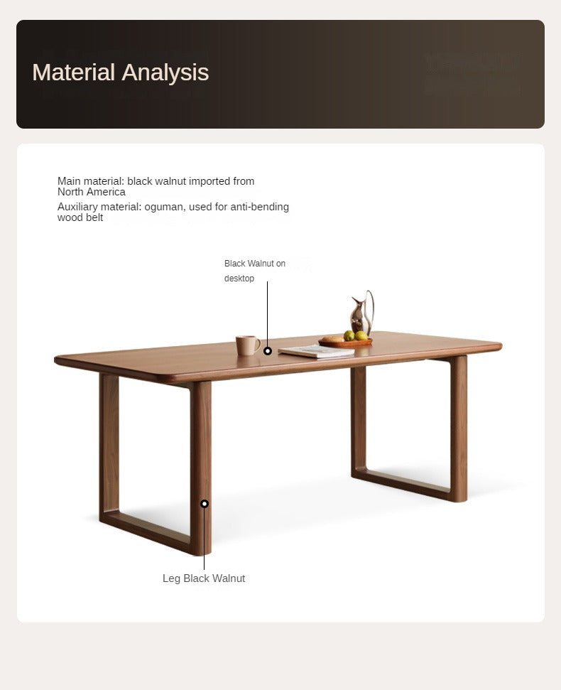 Oak, Ash, Black Walnut Solid Wood Full Large Plate Dining Table