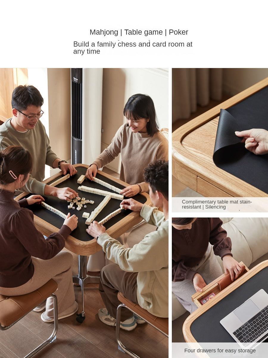 Oak Solid Wood Movable Square Lift Coffee Table