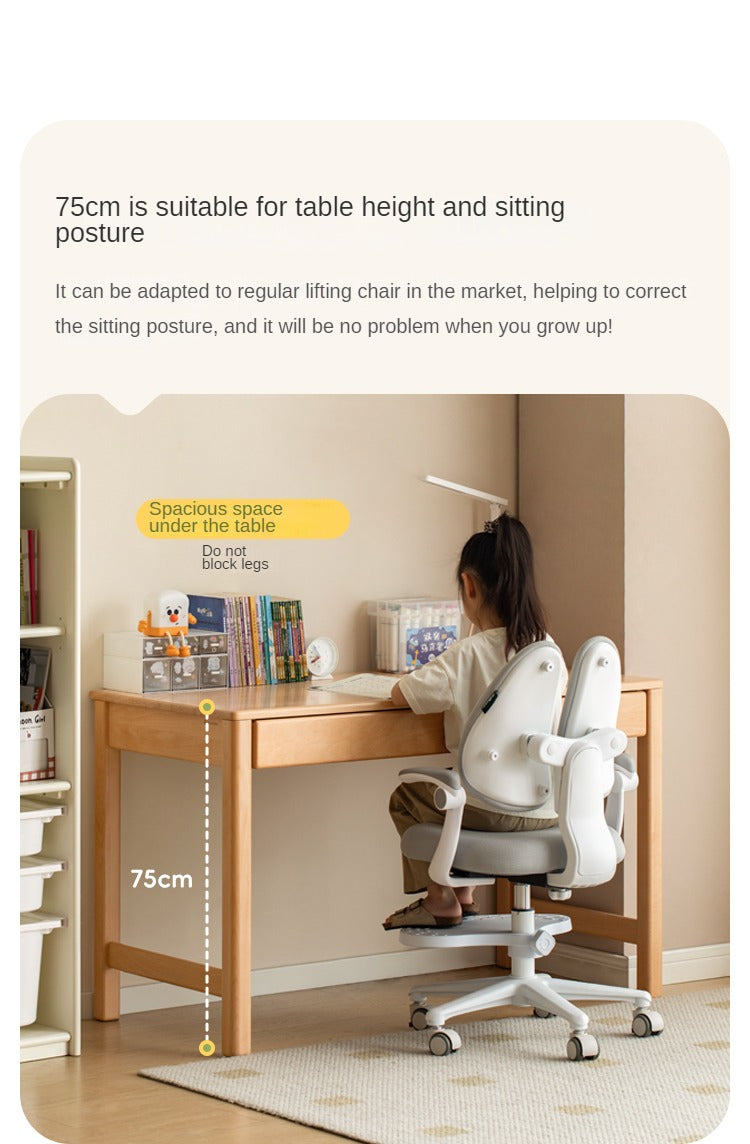 Beech Solid Wood Children's Study Desk