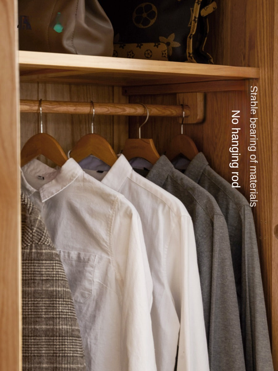 Oak Solid Wood Nordic Wardrobe.