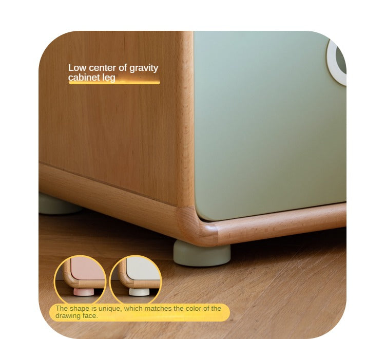 Beech Solid Wood Kids Nightstand