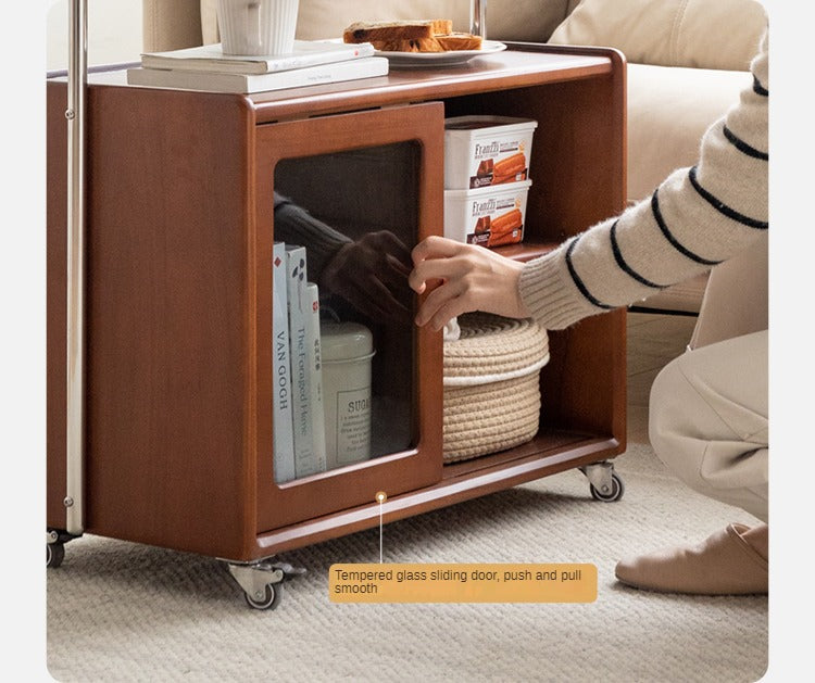 Poplar, Oak Solid Wood Side Table.