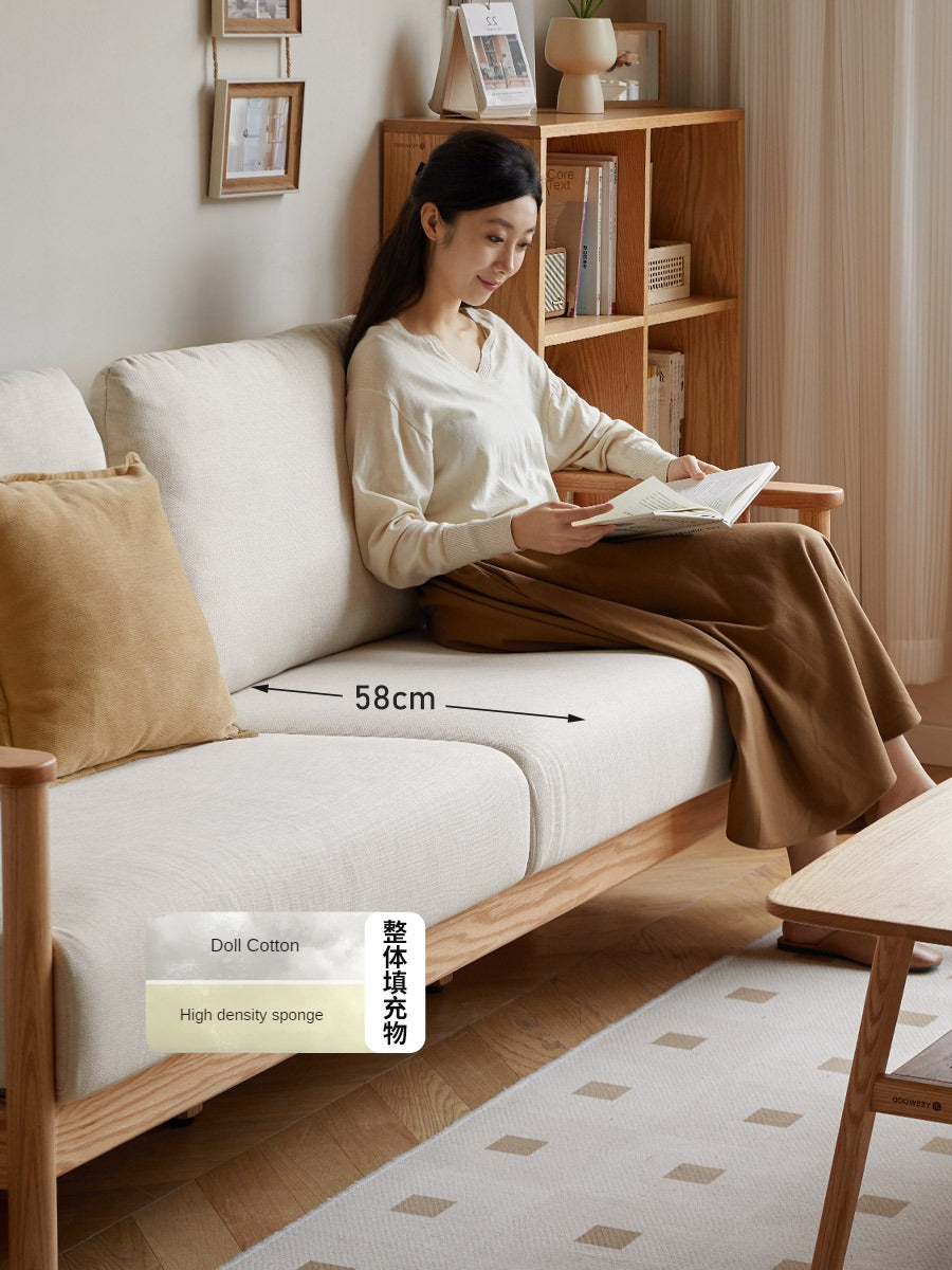Oak Solid Wood Sofa Fabric.