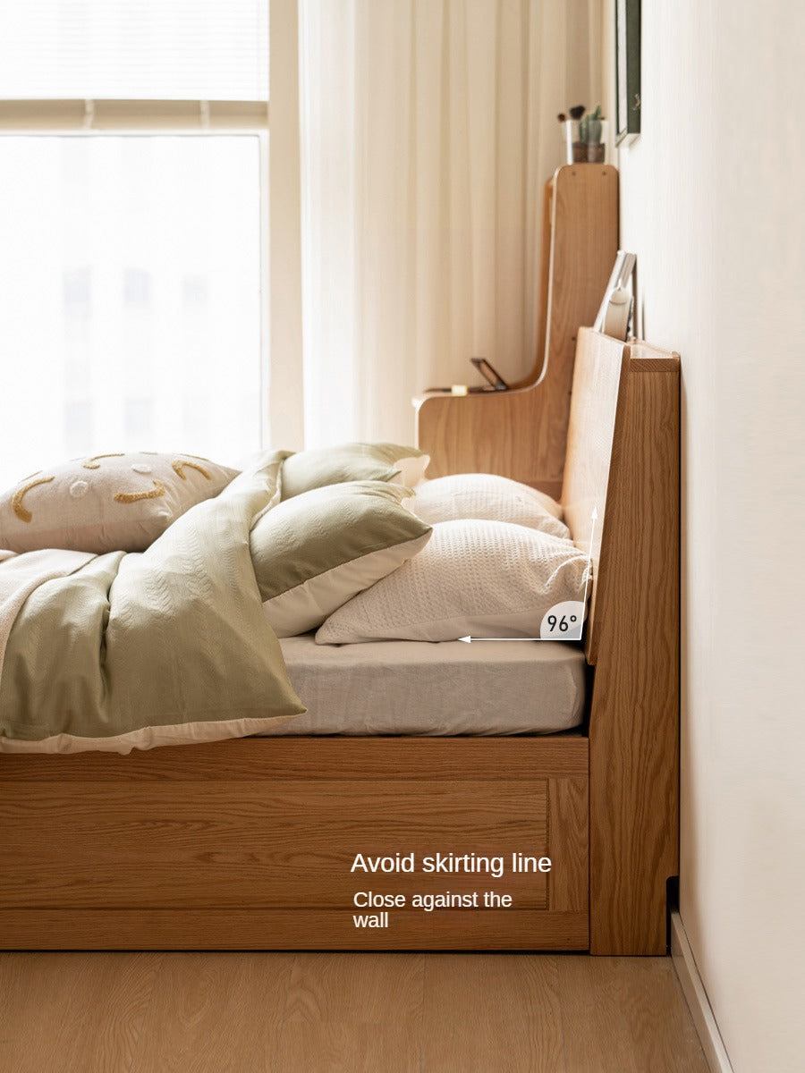 Oak Solid Wood Box Bed