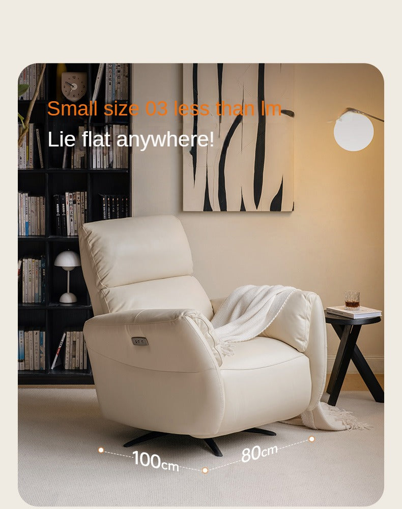 Leather Electric Cream Style Single Chair