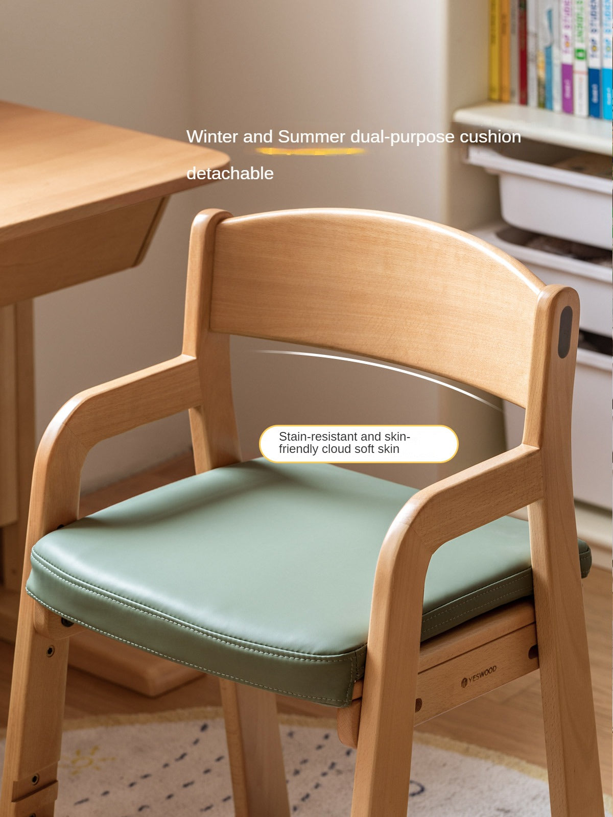 Beech Solid Wood Children's Adjustable Lift Chair.
