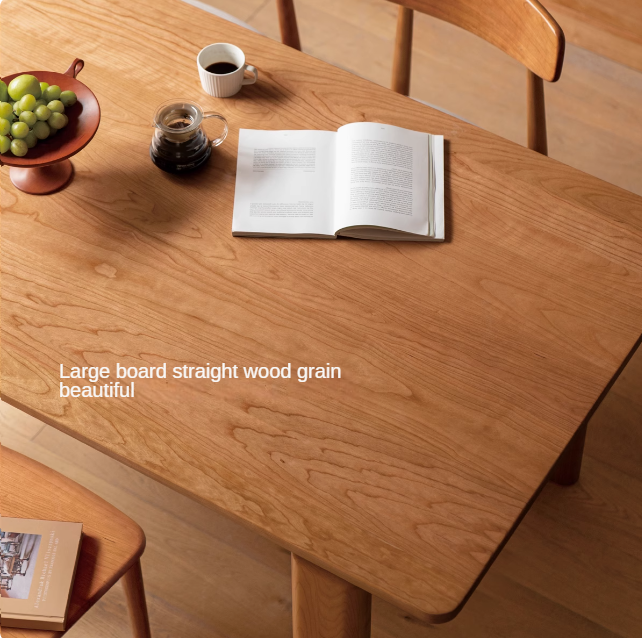 Cherry Solid Wood Long Dining Table