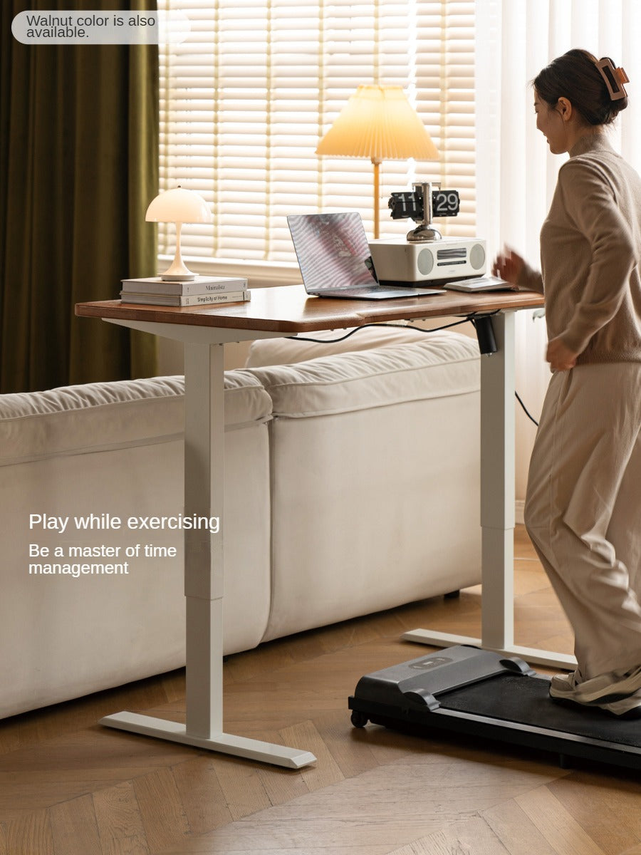 Cherry, Ash, Black Walnut Solid Wood Electric Lift Standing Desk