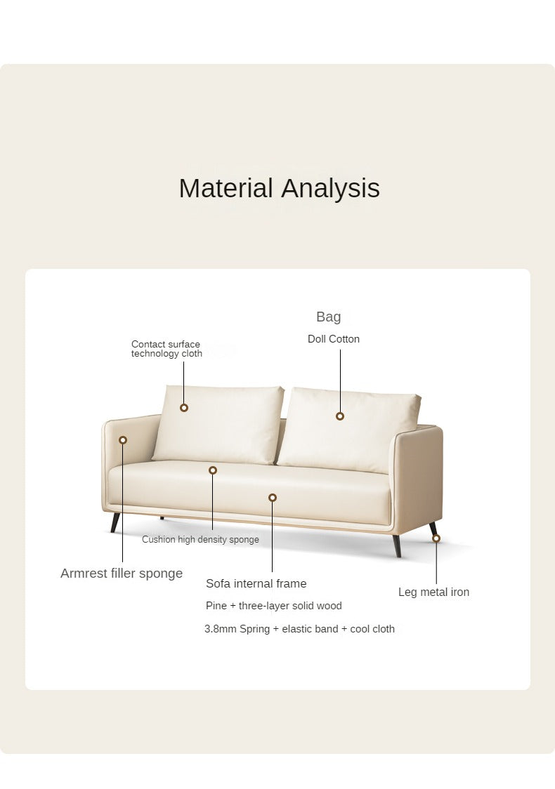 Technology Cloth Sofa Cream Style.