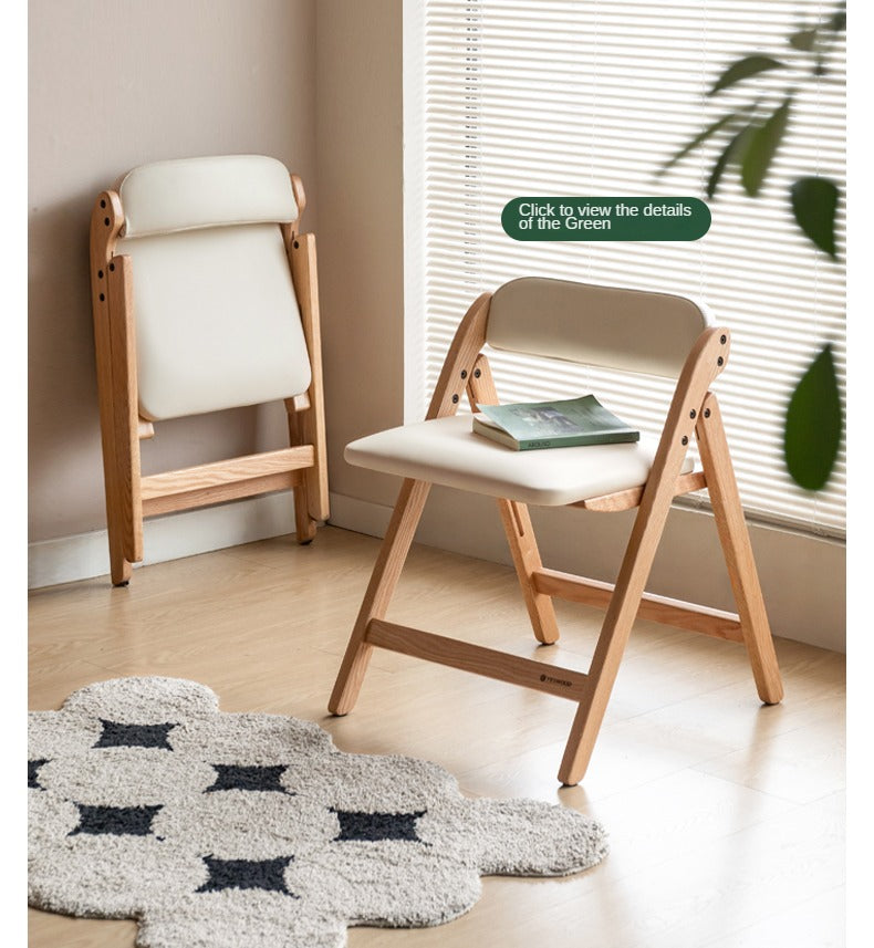 Oak solid wood modern folding table.