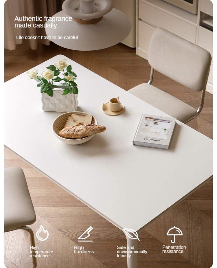 Rock Slab Dining Table Iron-cream