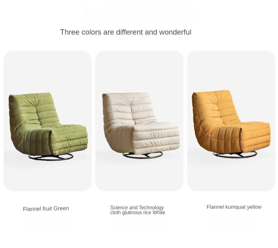 Caterpillar Rotatable Technology Fabric Lazy Chair