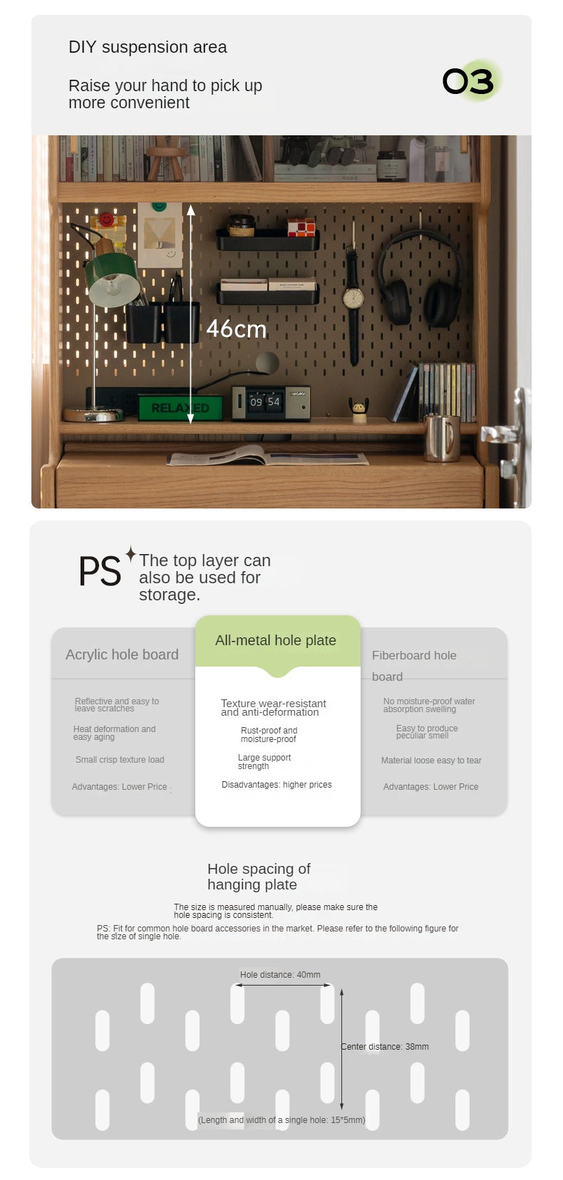 Oak Solid Wood Modern Modern Retractable Desk Integrated Bookcase