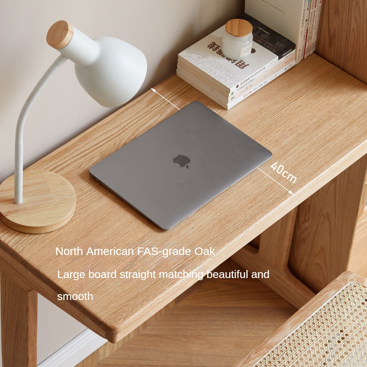 Oak, Cherry Solid Wood Small Office Desk