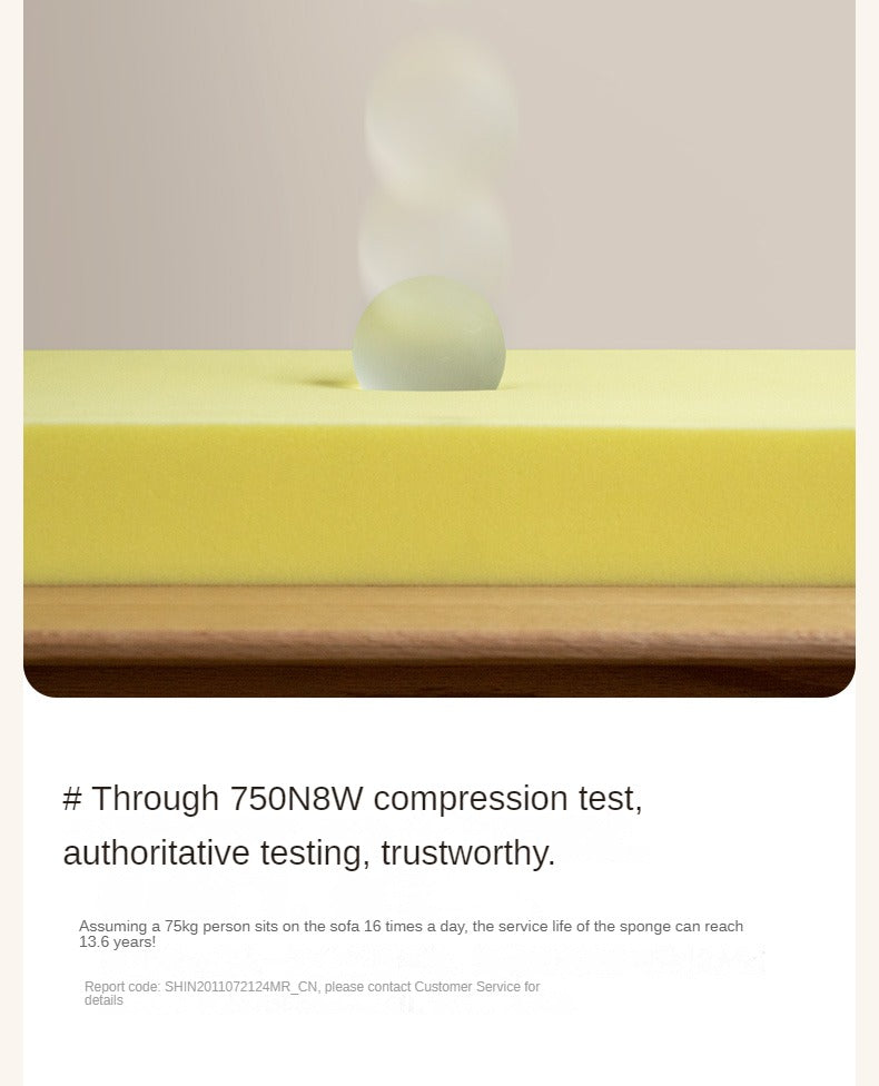 Oak Solid Wood Fabric White Cream Style Cat Scratching Cloth Sofa.