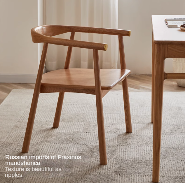 Ash Solid Wood Dining Soft Chair