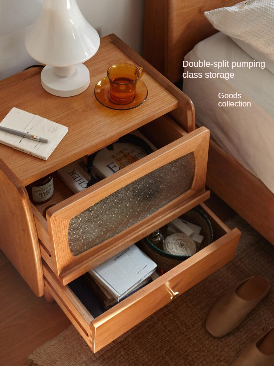 Cherry solid wood Nightstand.