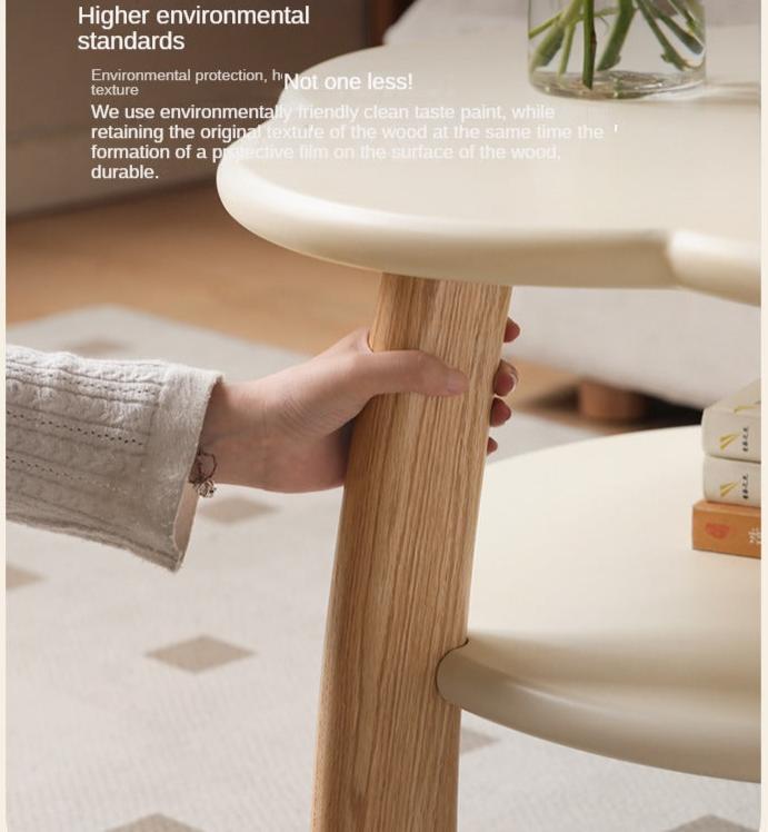 Poplar Solid Wood Cream Style Creative Coffee Table