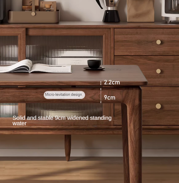 Black Walnut Solid Wood Rectangular Dining Table