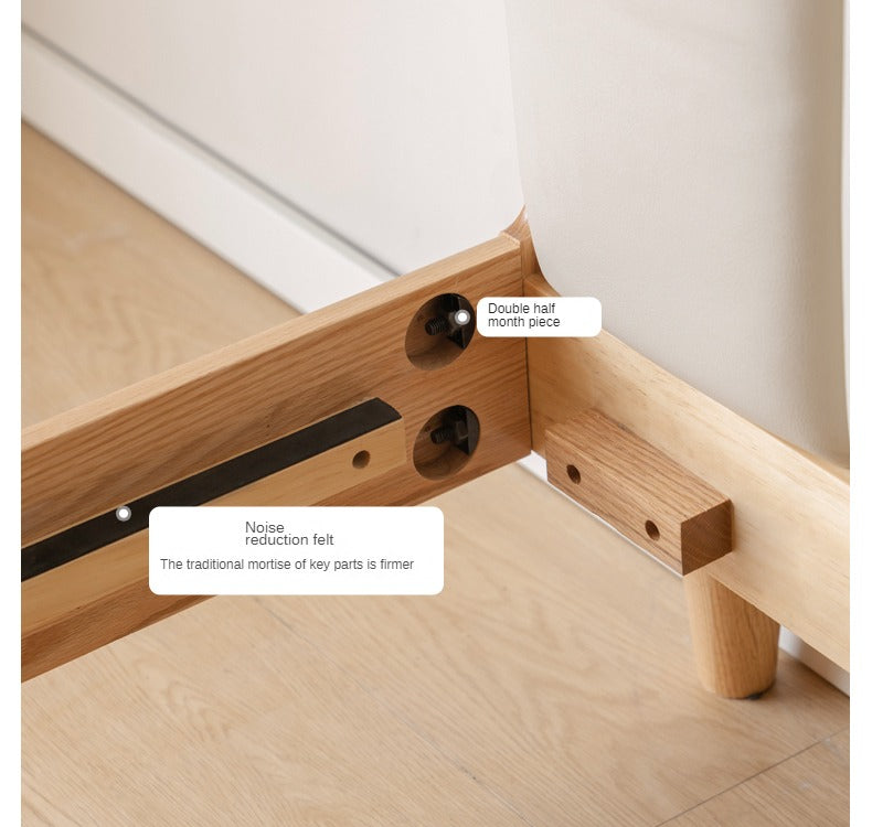 Beech, Oak Solid Wood Soft-Packe, Piano Key Bed