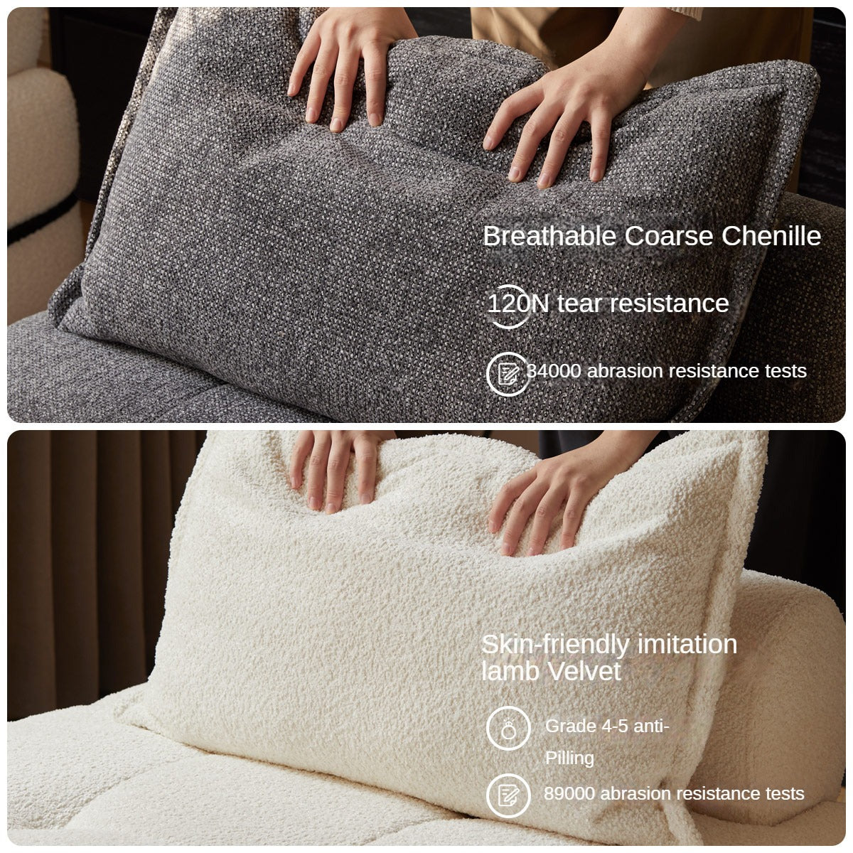 Fabric Modern Biscuit Piedmont Module Sofa,