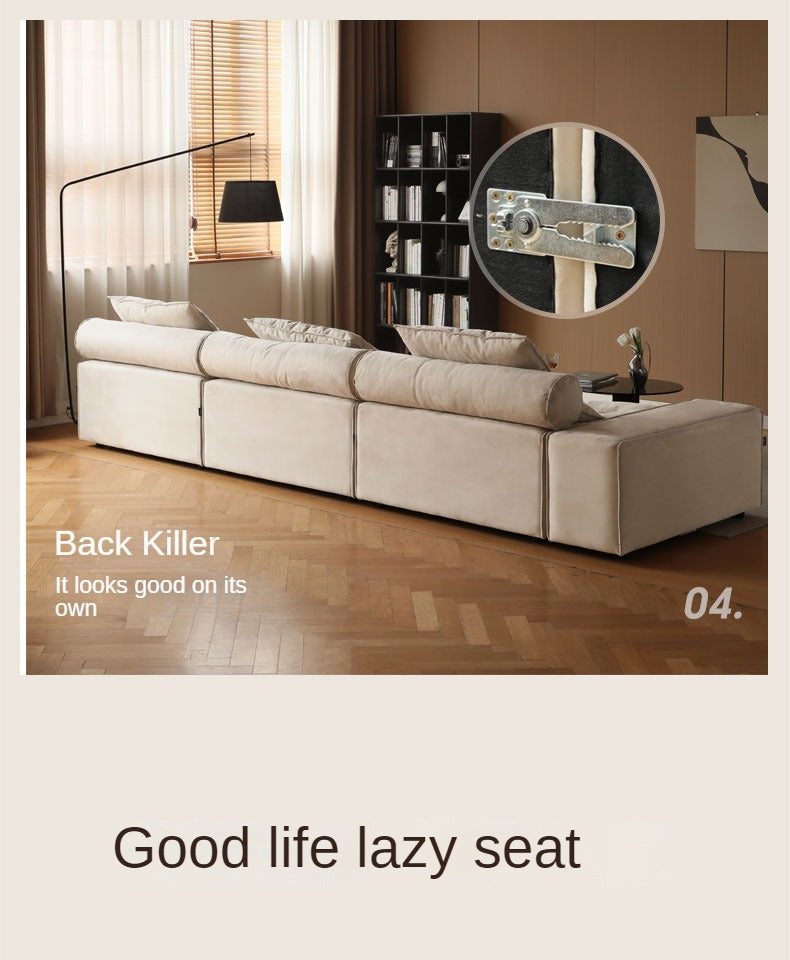 Fabric French Cream Style Modular Sofa.
