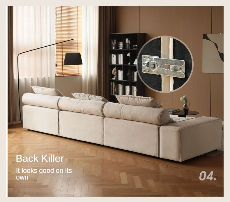 Fabric Modular Sectional Sofa with Adjustable Backrest