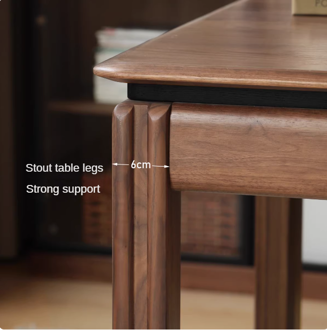 Black Walnut, Ash, Sandalwood Solid Wood Modern Large Office Table