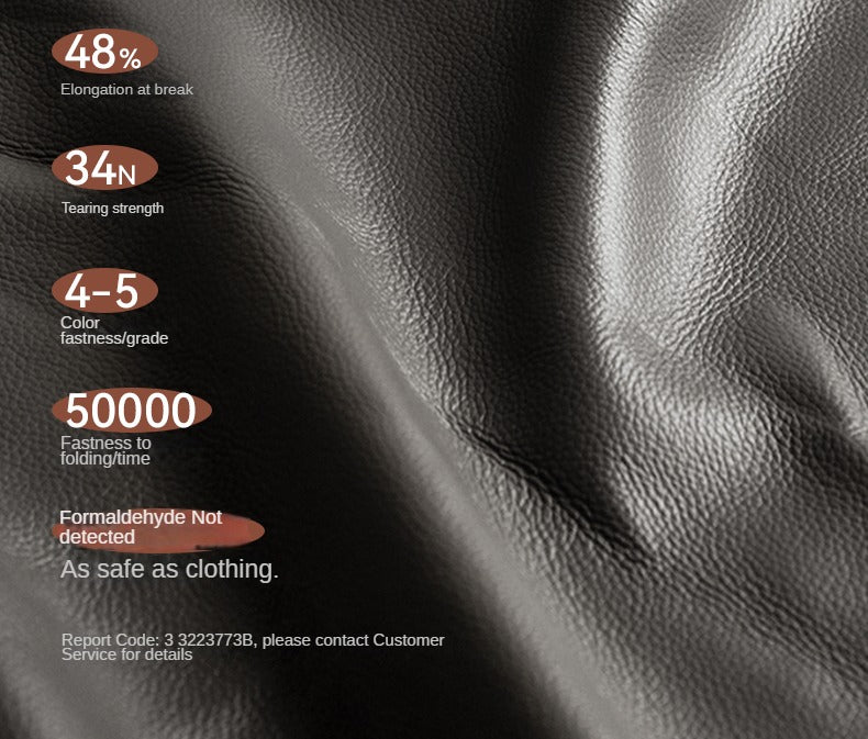 Leather Light Luxury Black Straight Sofa,