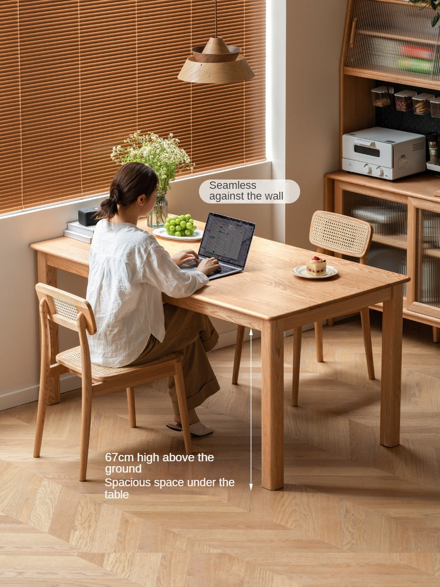 Oak, Ash Solid Wood Modern Dining Table