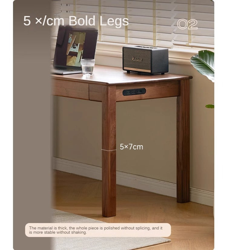 Black Walnut, Ash, Oak Solid Wood Modern Writing Desk
