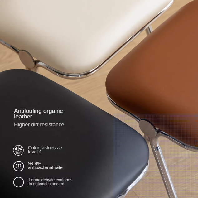 Organic Leather Soft Package Makeup Stool