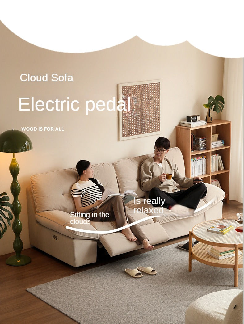 Fabric Sofa Italian Minimalist White Cloud Sofa.