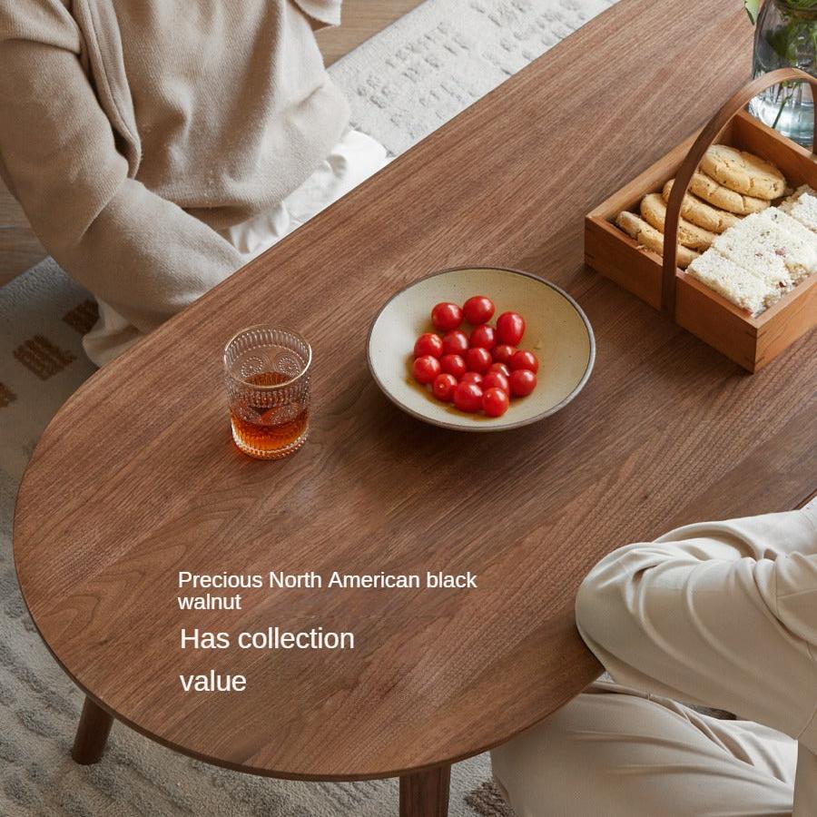 Black Walnut Solid Wood Capsule Coffee Table