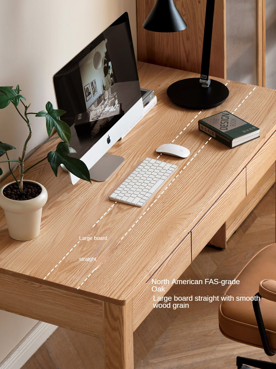 Oak, Beech Solid Wood Office Desk