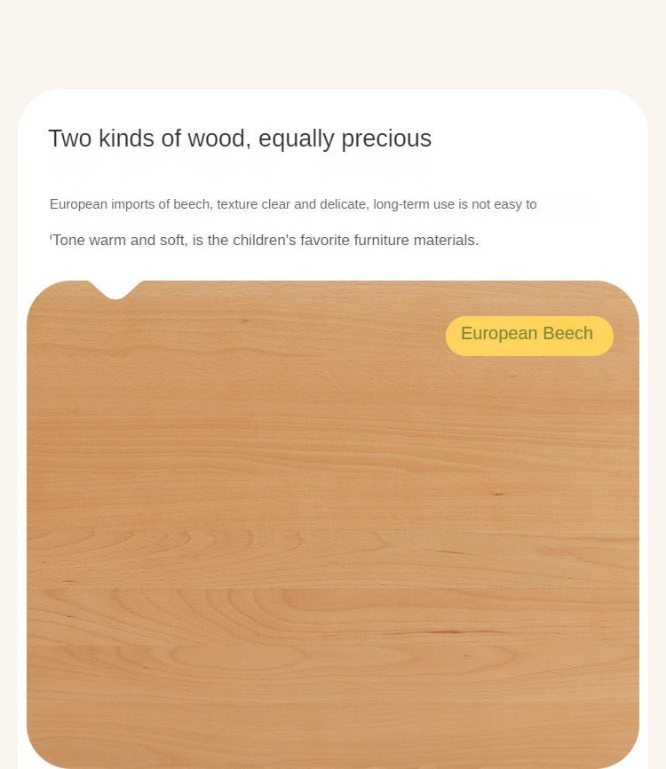 Beech, Oak, Poplar Solid Wood Nordic Study Bookshelf