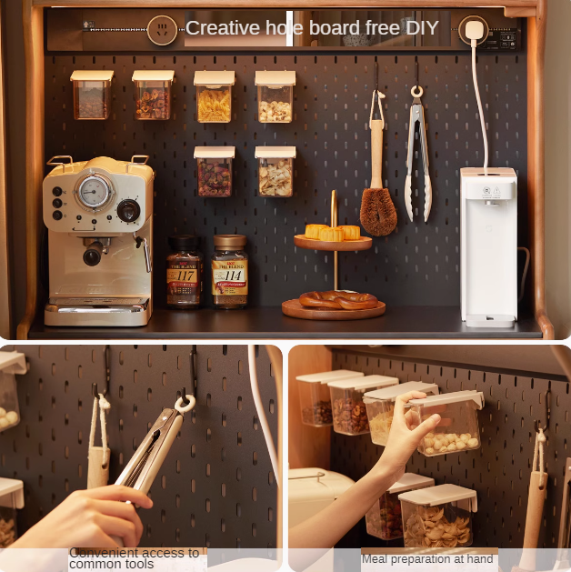 Cherry Solid Wood Rock Board Retro Storage Cabinet