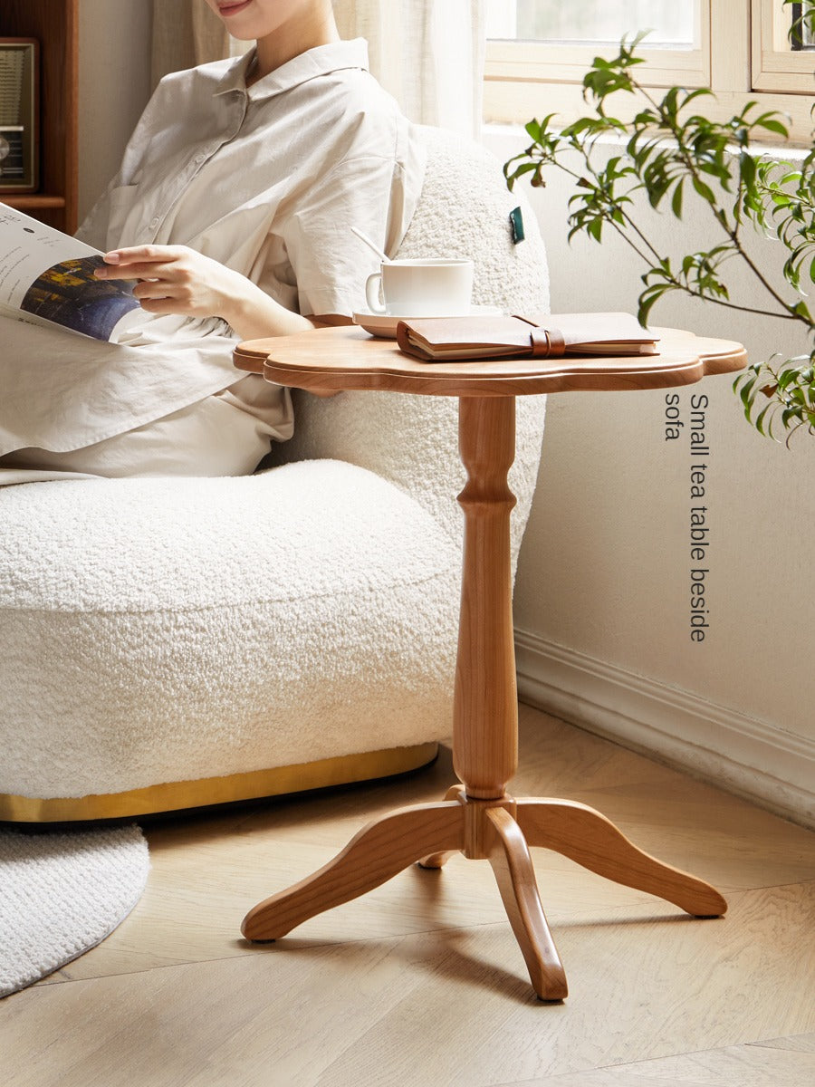 Cherry, Poplar Solid Wood Retro Side Table