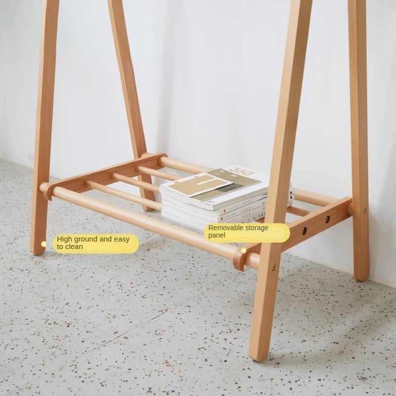 Beech Solid Wood Clothes Rack