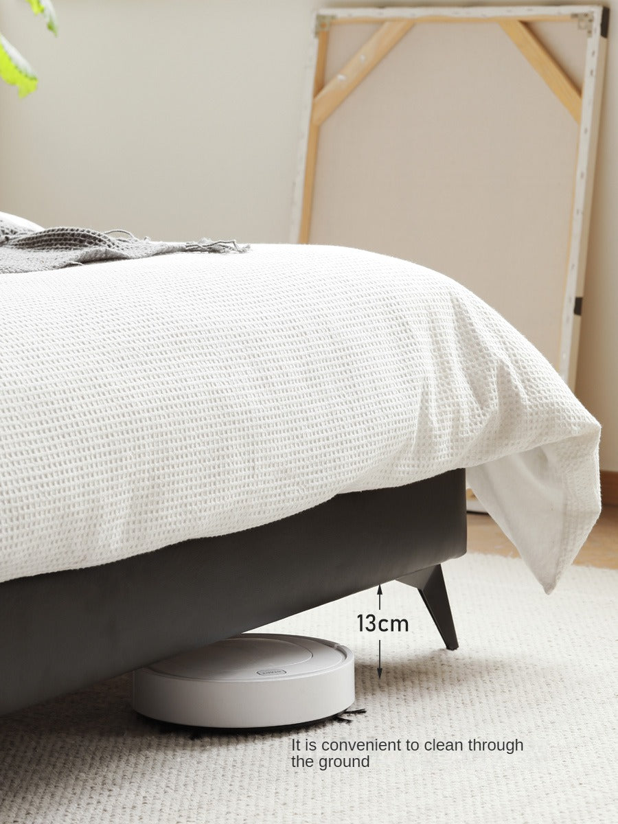 Leather Upholstered Bed with Down Filling
