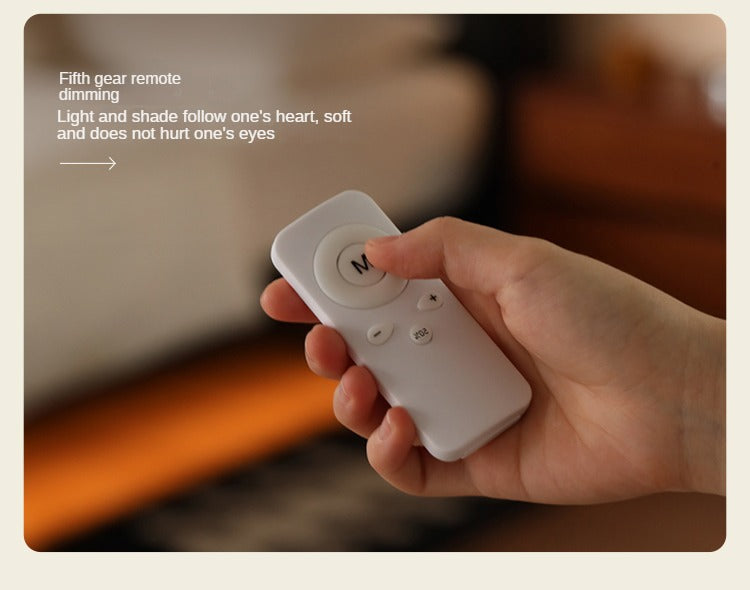 Cherry Wood Solid Wood Platform Bed, Headboard-Free Bed with Light